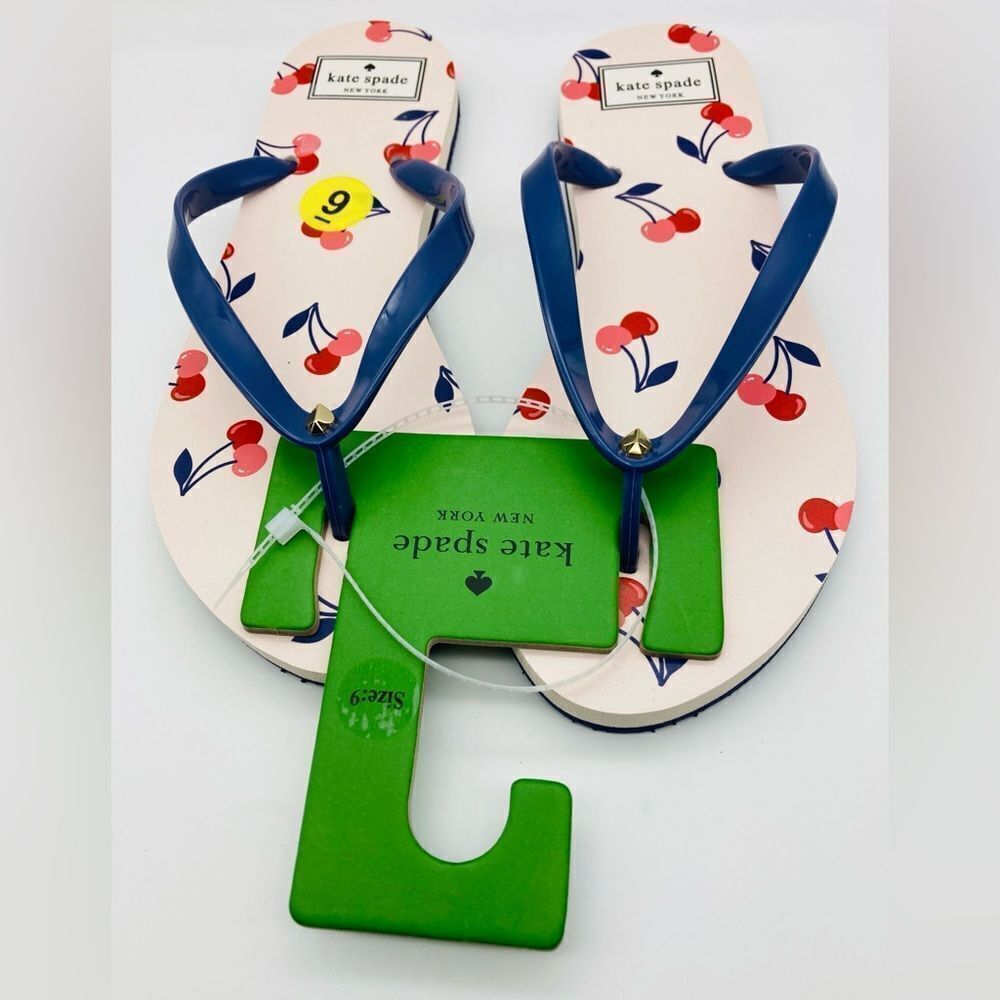 NWT Kate Spade Fleur Dancing Cherries Sandals 9B Brazil - Picture 1 of 10